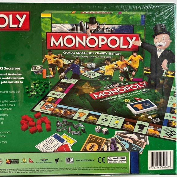 Monopoly Qantas Socceroos Charity Edition Football Board Game 2009 *New/Sealed* - Picture 3 of 3